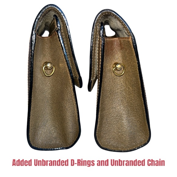 Vintage GUCCI PVC Leather Sherry Line Pouch Clutch Women’s Bag Brown Beige Used - Picture 13 of 17